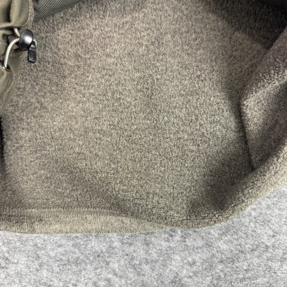Cabelas Mens Fleece Full Zip Jacket XL Gray Green Trim Outdoor Casual‎